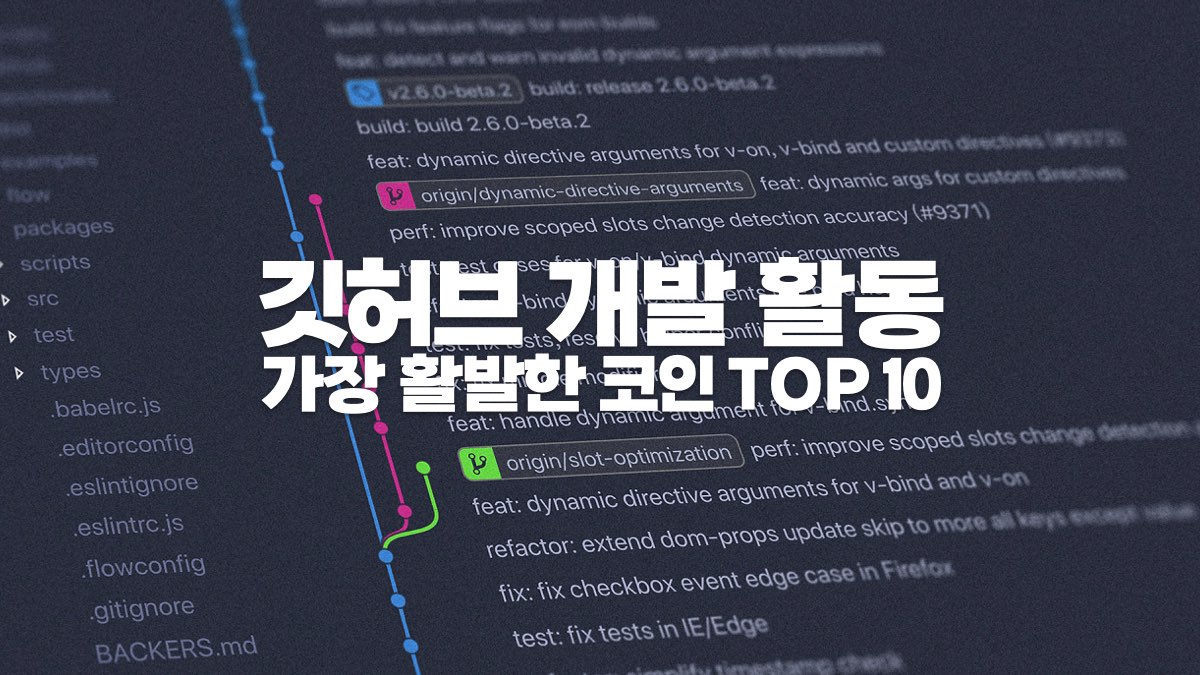 깃허브 개발 활동이 가장 활발한 코인 10가지